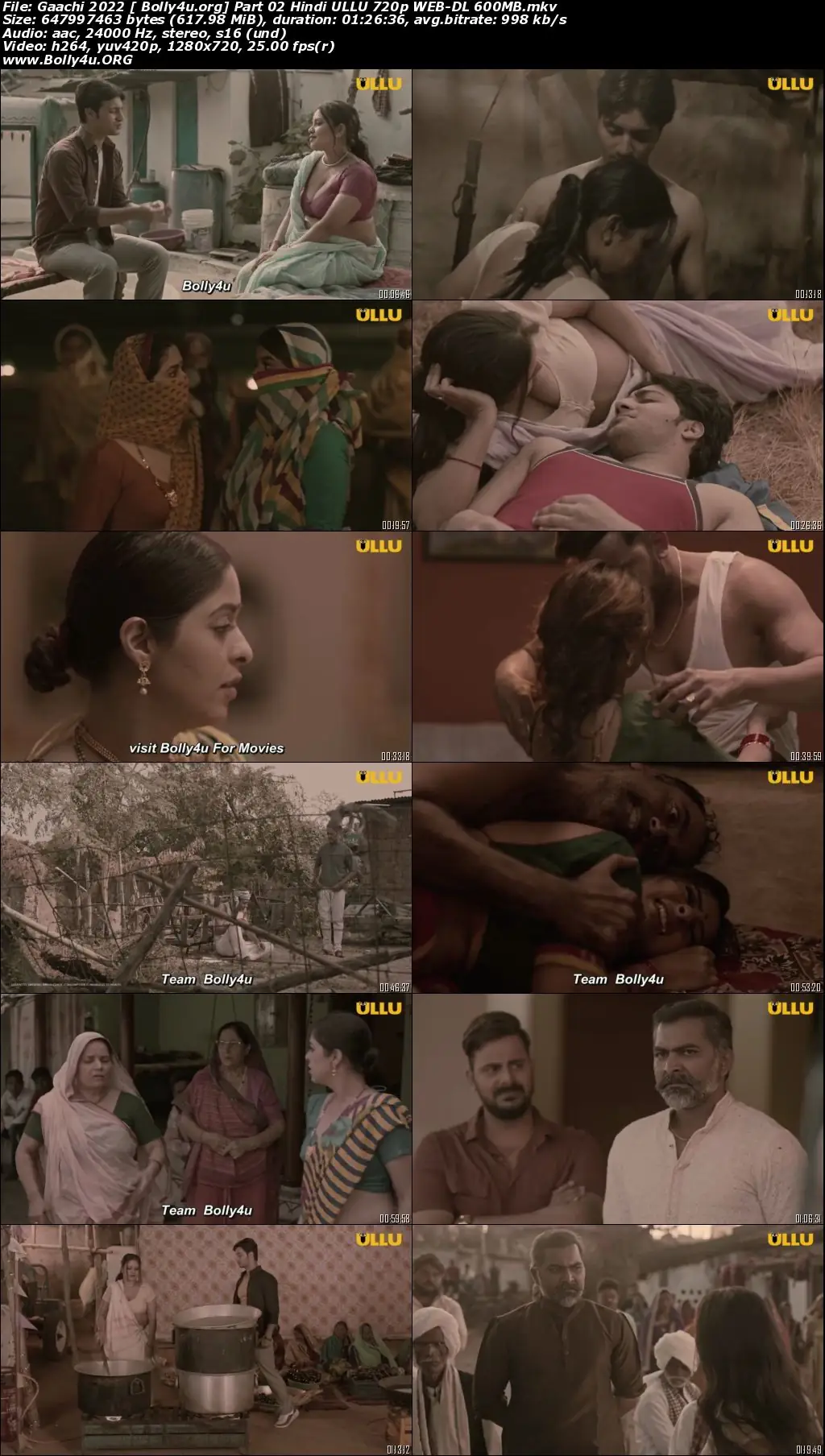 Gaachi 2022 WEB-DL 600Mb Hindi Part 02 ULLU 720p Download