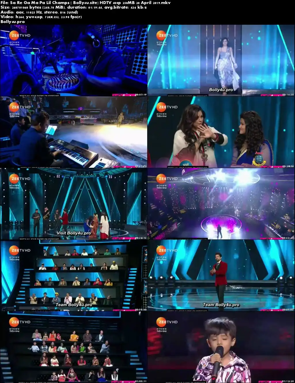 Sa Re Ga Ma Pa Lil Champs HDTV 480p 250MB 28 April 2019 Download Sa Re Ga Ma Pa Lil Champs HDTV 480p 250MB 28 April 2019 Download