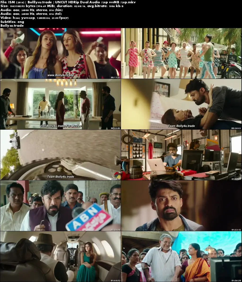 ISM 2016 HDRip 999MB UNCUT Hindi Dual Audio 720p ESub Download
