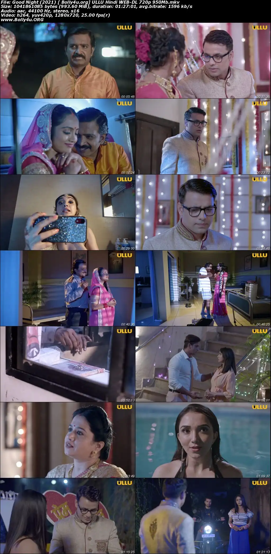 Good Night 2021 WEB-DL 280Mb Hindi ULLU 480p Download