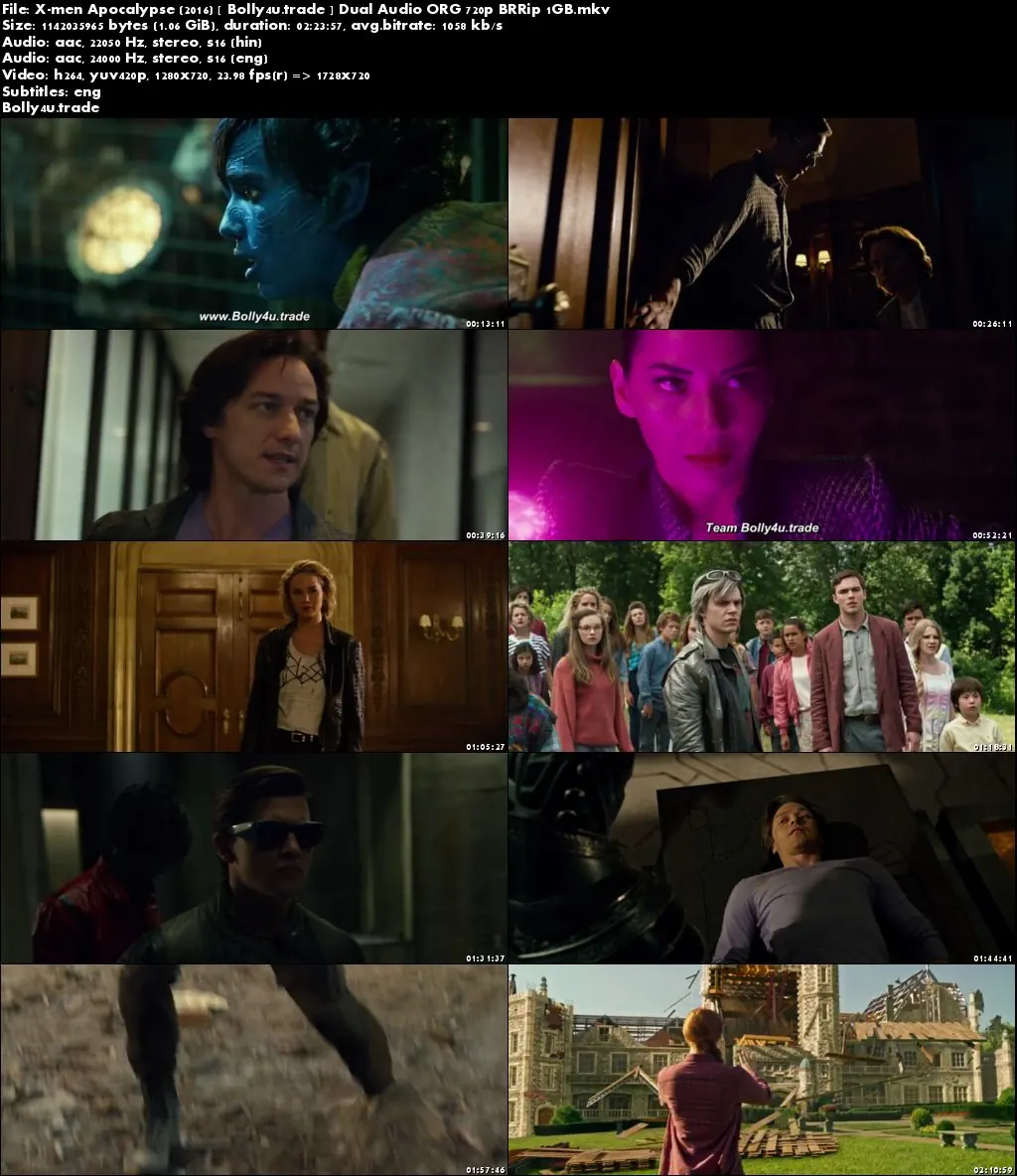X-Men Apocalypse 2016 BluRay 450MB Hindi Dual Audio ORG 480p ESub Download X-Men Apocalypse 2016 BluRay 450MB Hindi Dual Audio ORG 480p ESub Download