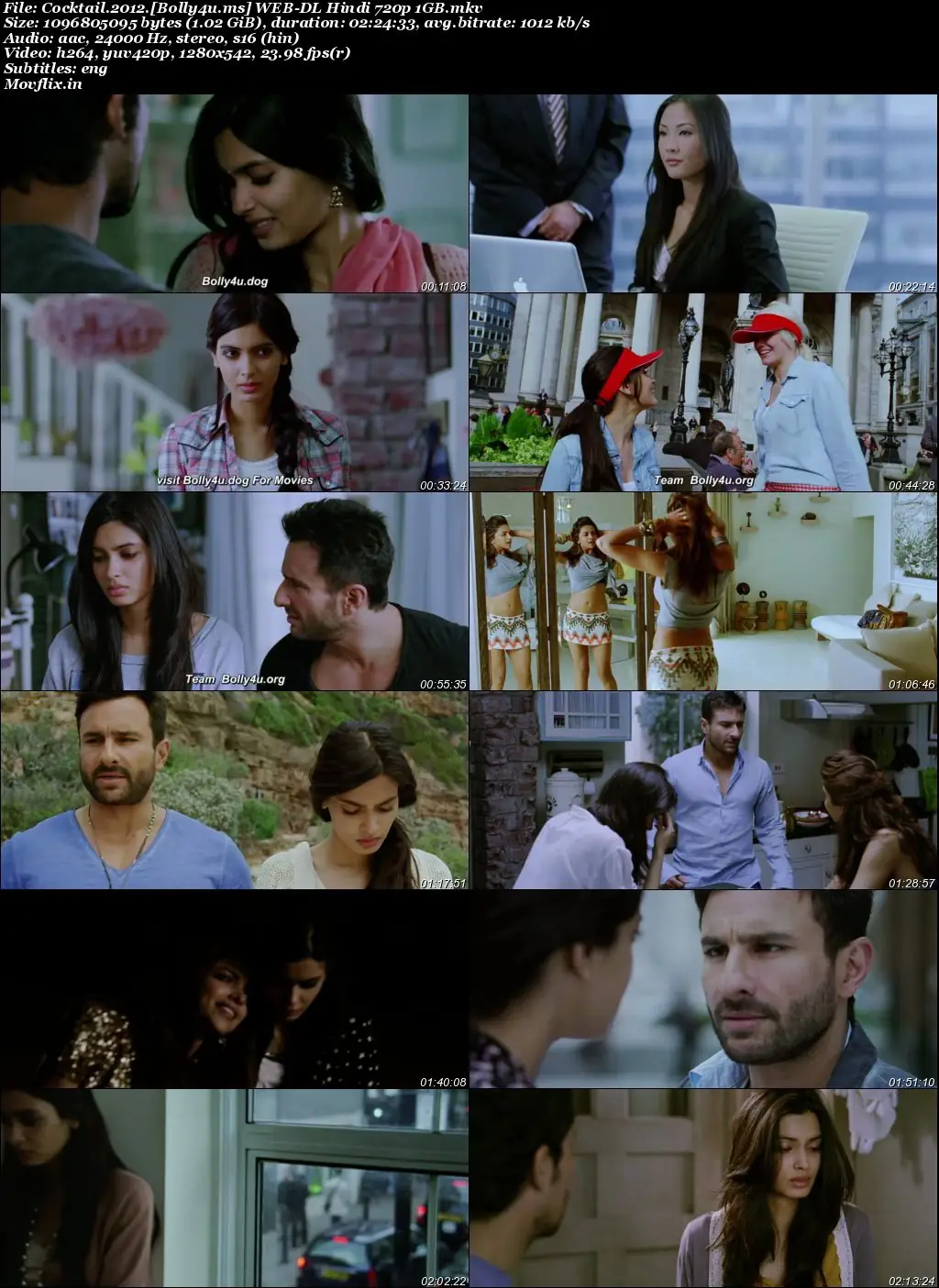 Cocktail 2012 WEB-DL Hindi Full Movie Download 1080p  720p  480p