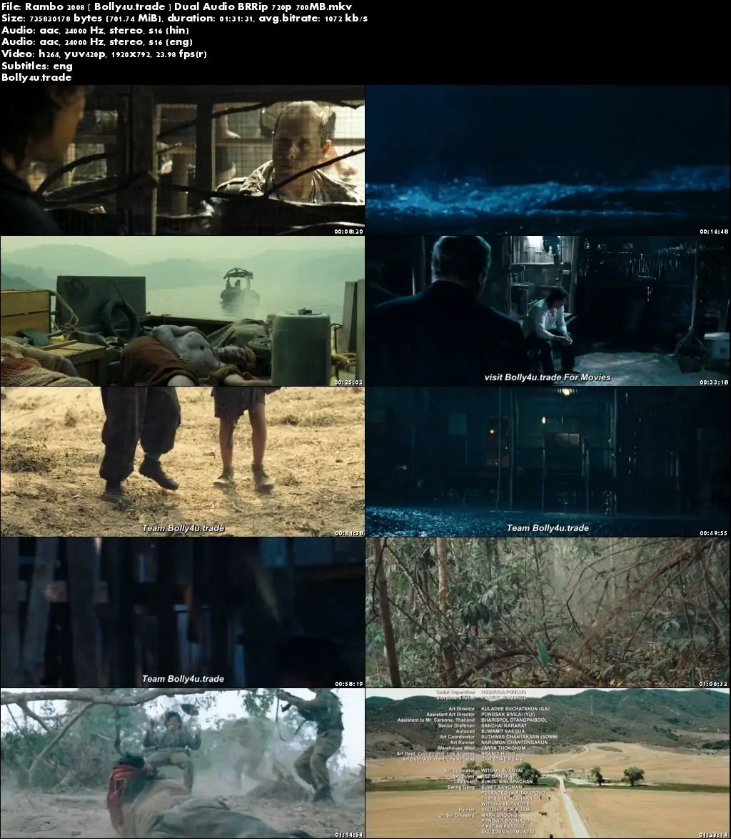 Rambo 2008 BluRay 300Mb Hindi Dual Audio 480p ESub Download