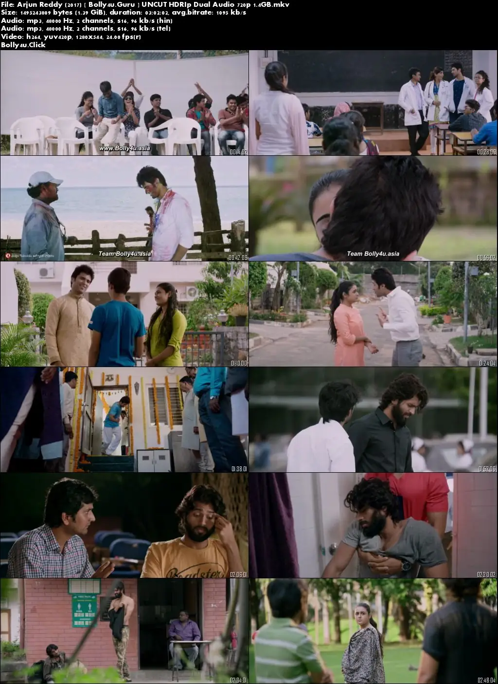 Arjun Reddy 2017 HDRip 600MB UNCUT Hindi Dubbed Dual Audio 480p Download