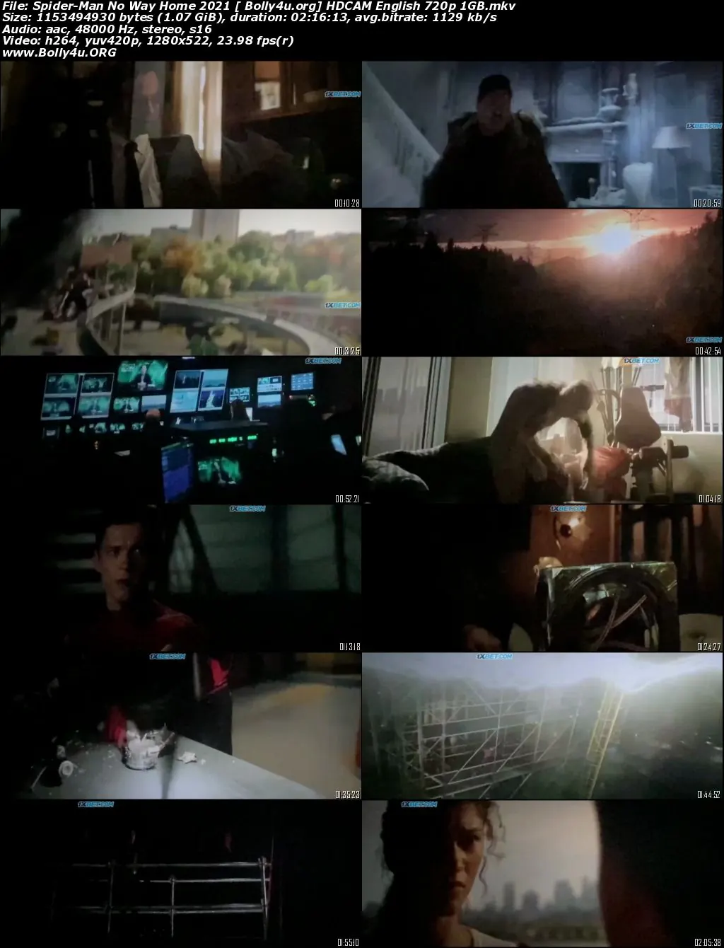 Spider-Man No Way Home 2021 HDCAM 1GB English 720p Download