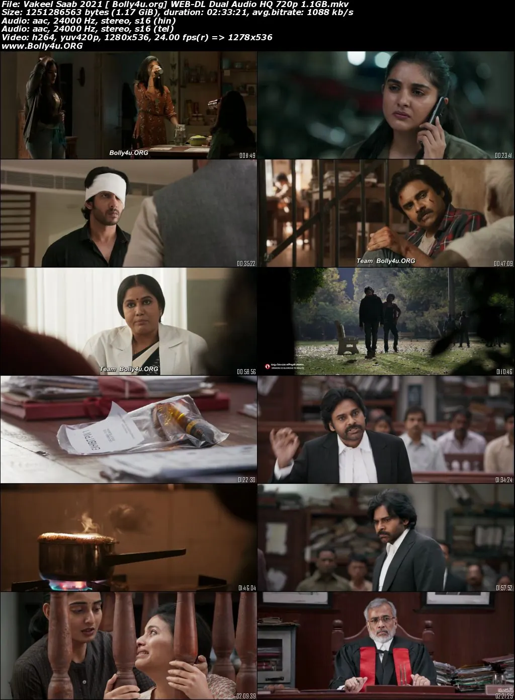 Vakeel Saab 2021 WEB-DL 500Mb Hindi (HQ) Dual Audio 480p Download