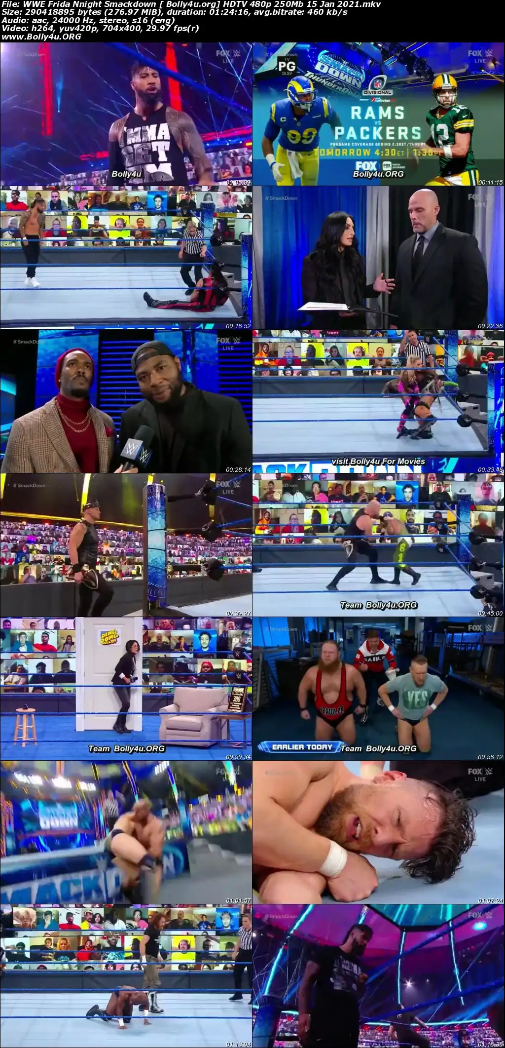 WWE Friday Night Smackdown HDTV 480p 250Mb 15 Jan 2021 Download WWE Friday Night Smackdown HDTV 480p 250Mb 15 Jan 2021 Download