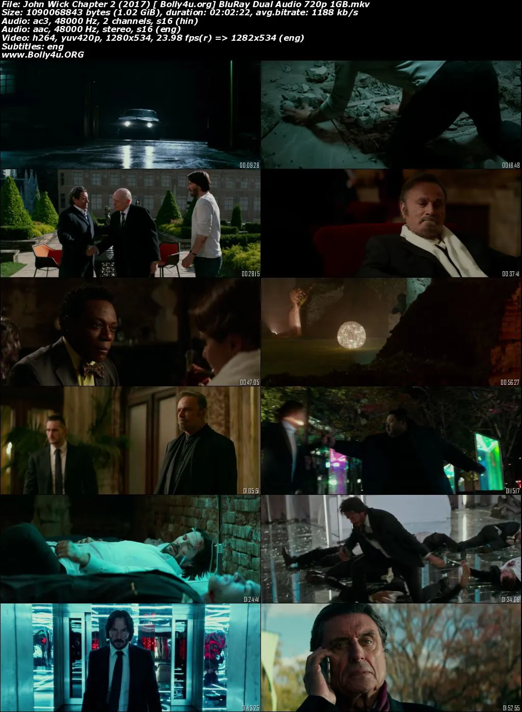 John Wick Chapter 2 2017 BRRip 350Mb Hindi Dual Audio 480p Download