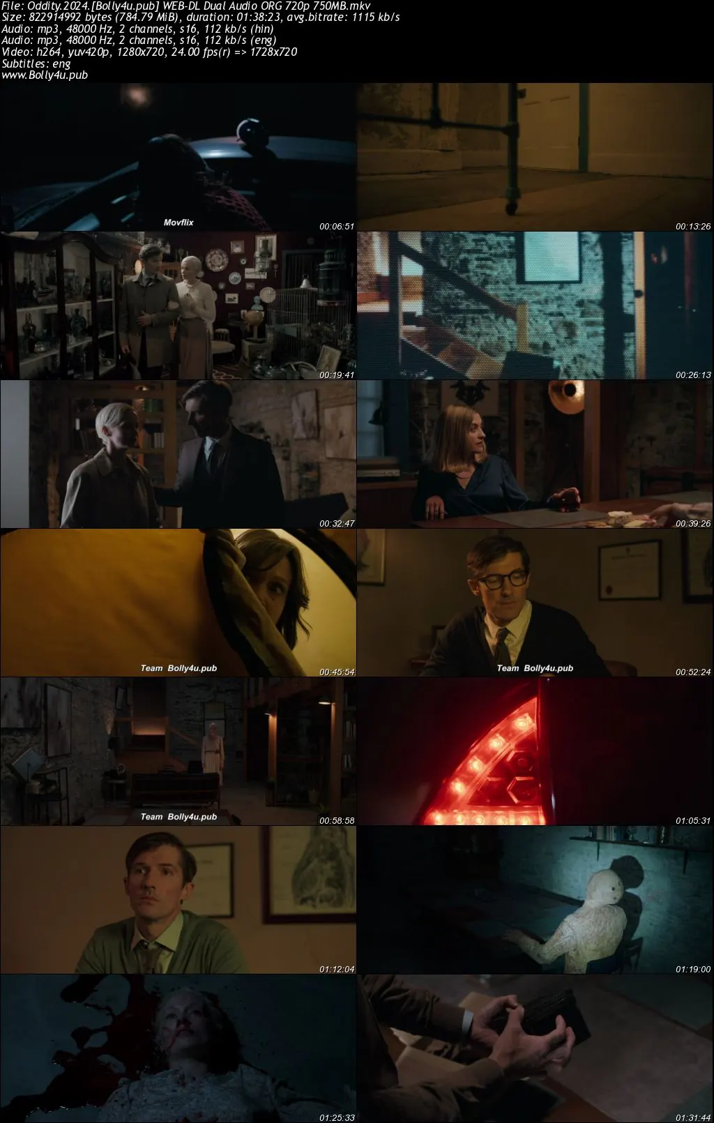 Oddity 2024 WEB-DL Hindi Dual Audio ORG Full Movie Download 1080p  720p  480p