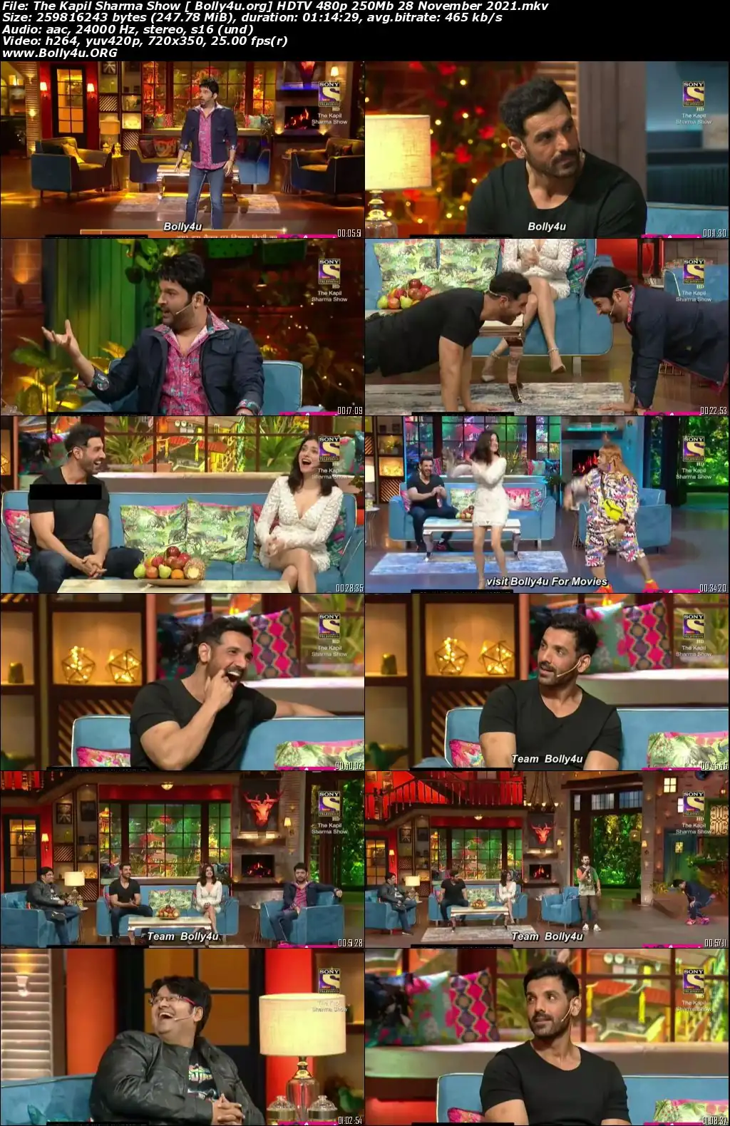The Kapil Sharma Show HDTV 480p 250Mb 28 November 2021 Download