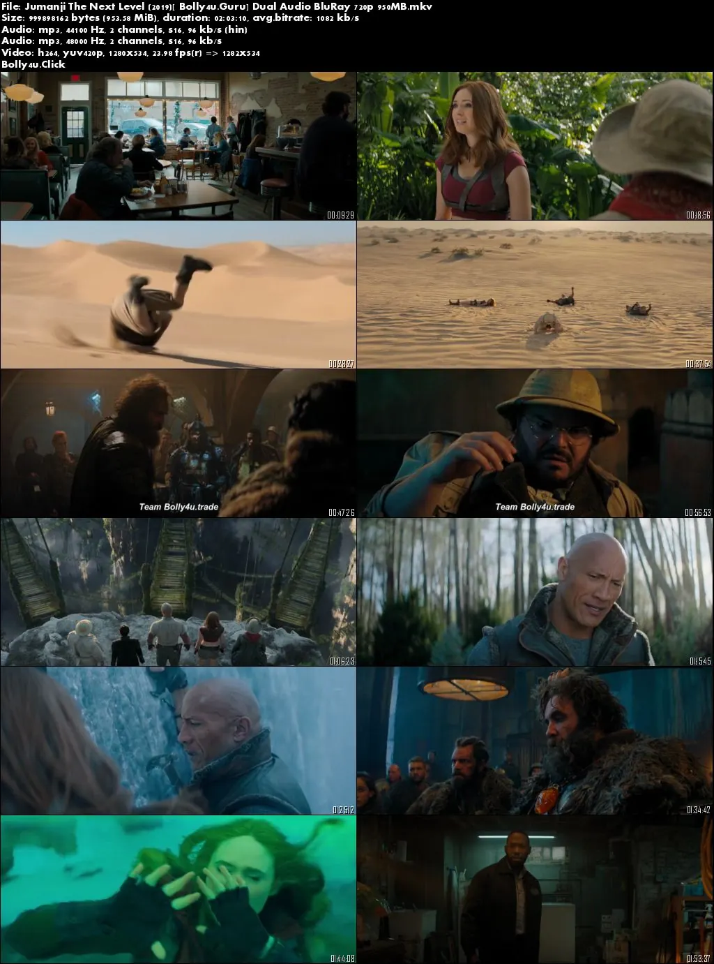 Jumanji The Next Level 2019 BluRay 950MB Hindi Dual Audio 720p Download