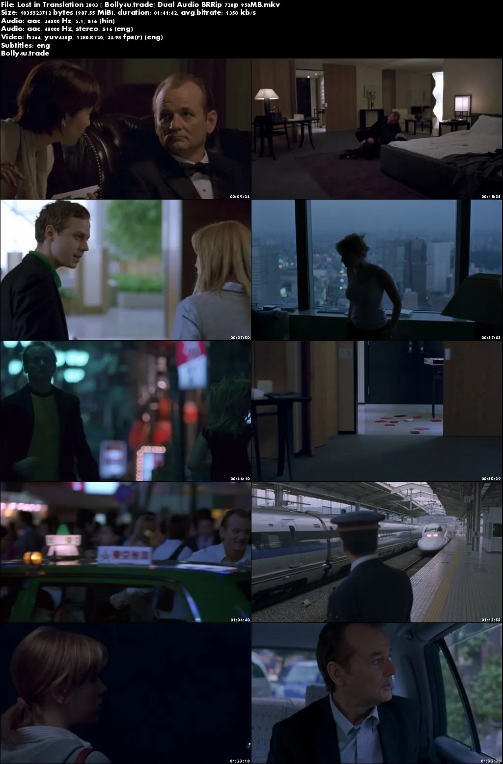  Lost in Translation 2003 BRRip 300MB Hindi Dual Audio 480p Download