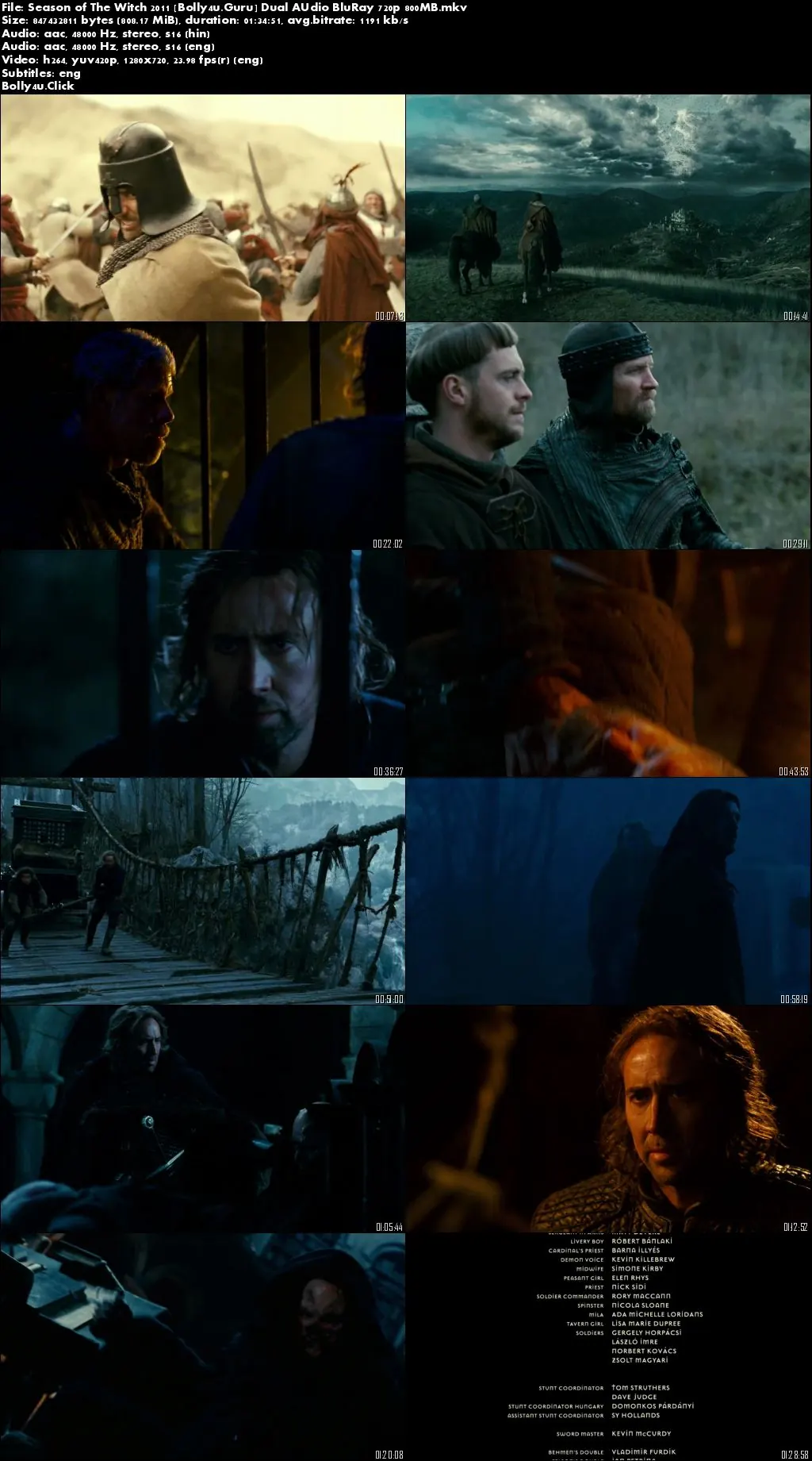 Season of The Witch 2011 BluRay 300MB Hindi Dual Audio 480p Download