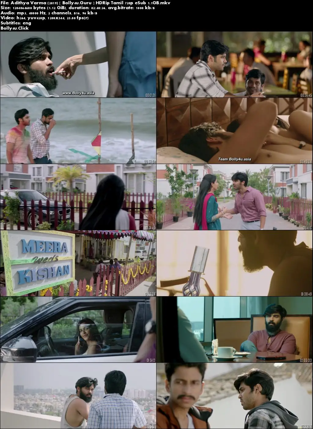 Adithya Varma 2019 HDRip 1.1GB Tamil 720p ESub Download