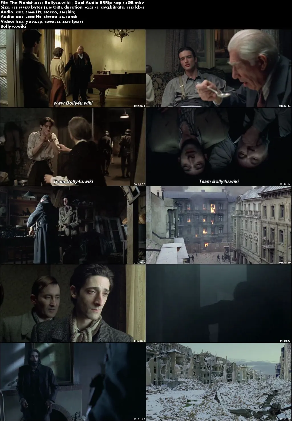 The Pianist 2002 BRRip 1GB Hindi Dual Audio 720p Download The Pianist 2002 BRRip 1GB Hindi Dual Audio 720p Download