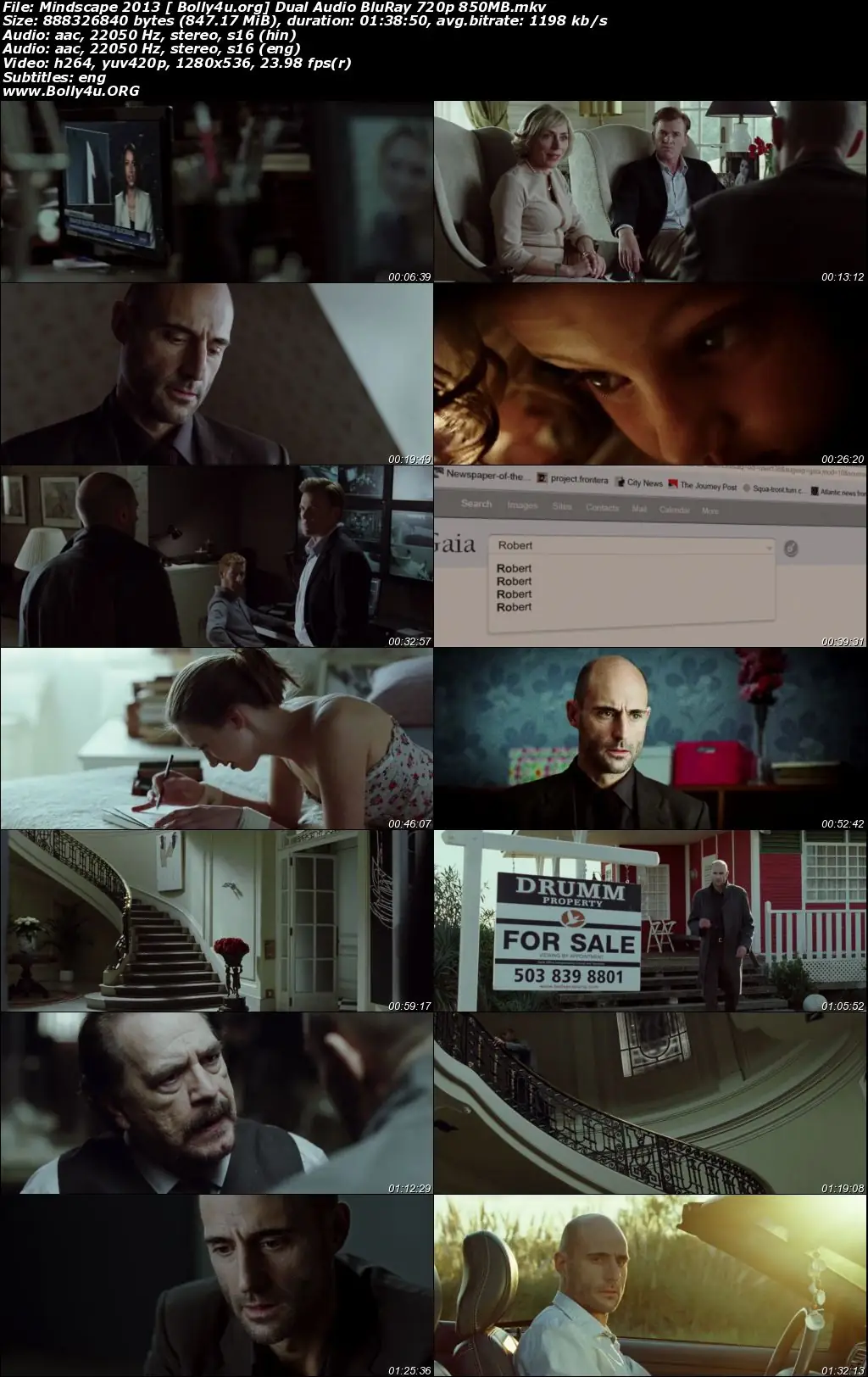 Mindscape 2013 BluRay 850Mb Hindi Dual Audio 720p Download