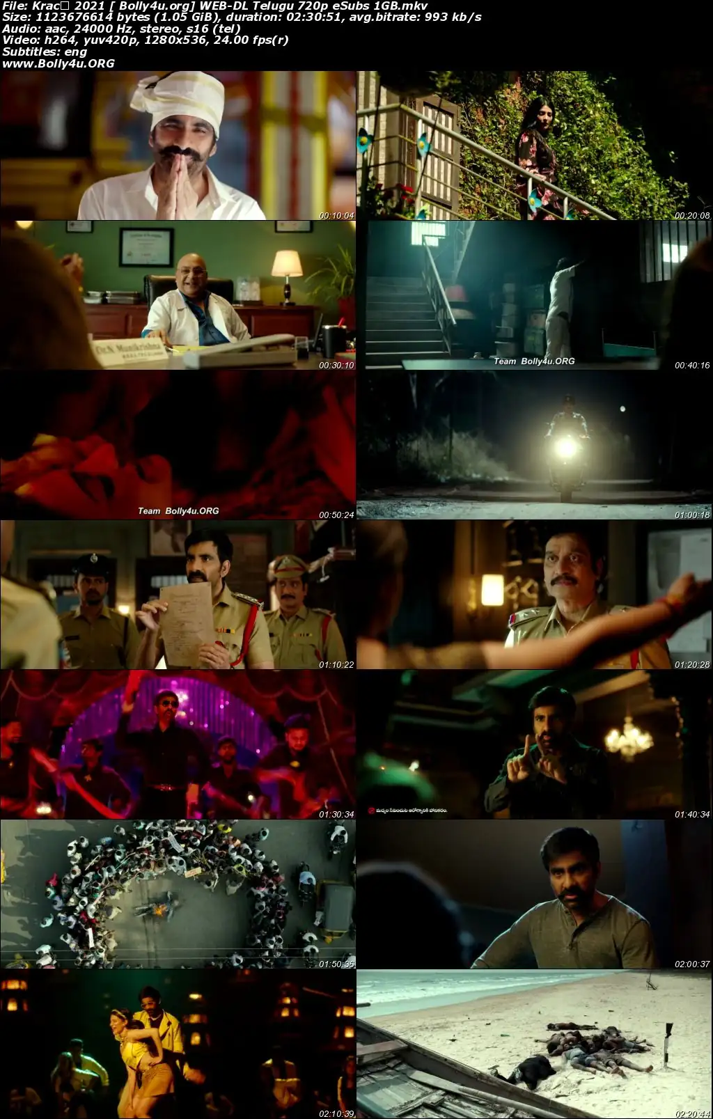 Krack 2021 WEB-DL 1GB Telugu 720p ESubs Download