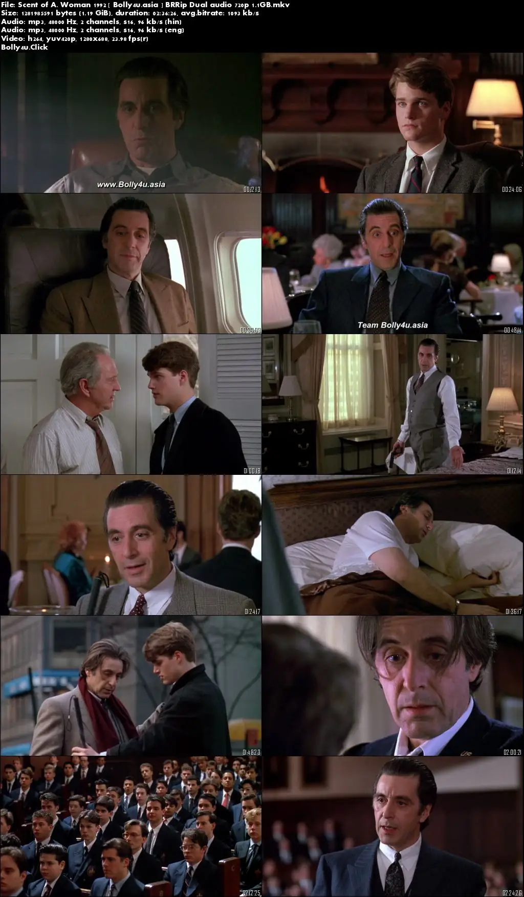 Scent of A Woman 1992 BRRip 500Mb Hindi Dual Audio 480p Download