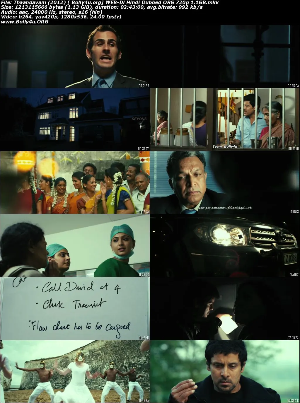 Thaandavam 2012 WEB-DL 500Mb Hindi Dubbed ORG 480p Download