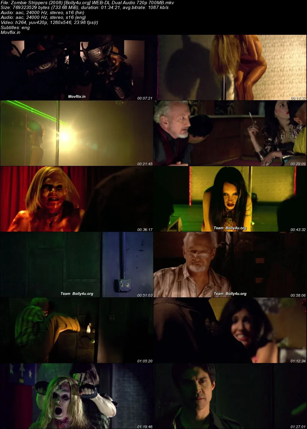 Zombie Strippers 2008 WEB-DL Hindi Dual Audio ORG Full Movie Download 1080p  720p  480p