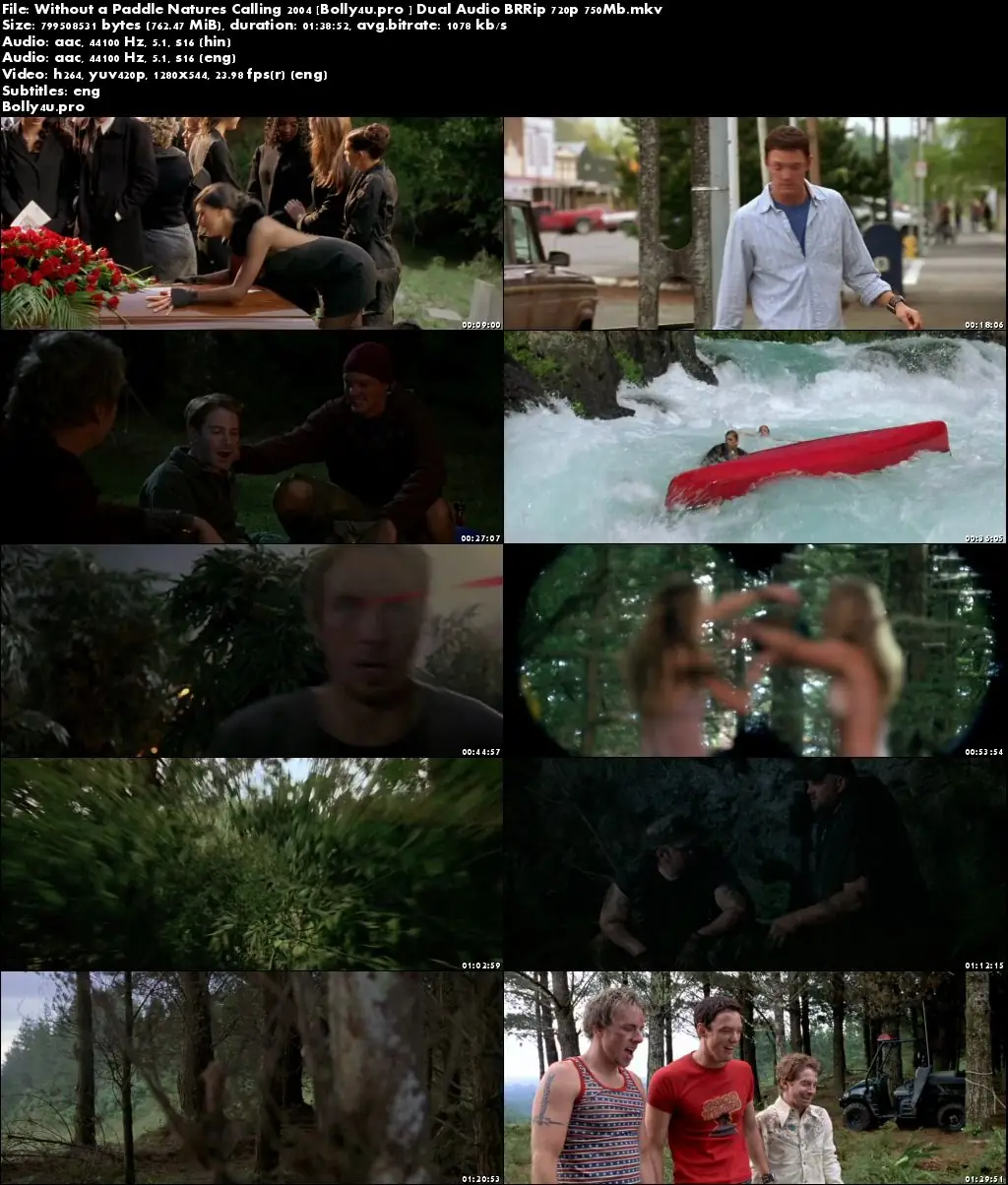 Without a Paddle Natures Calling 2004 BRRip 750MB Hindi Dual Audio 720p Download