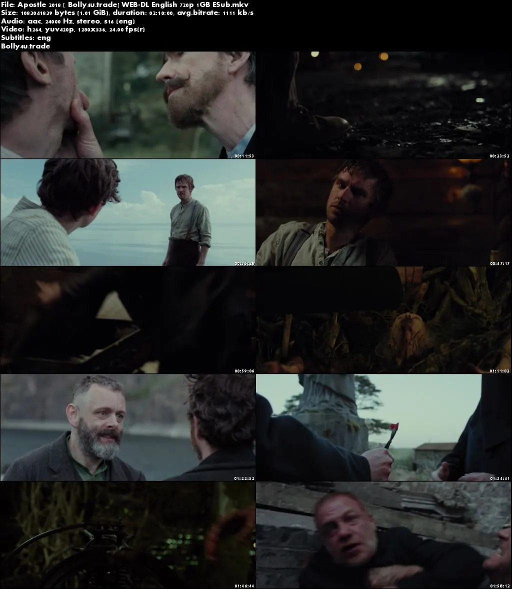 Apostle 2018 WEB-DL 400Mb Full English Movie Download 480p ESub