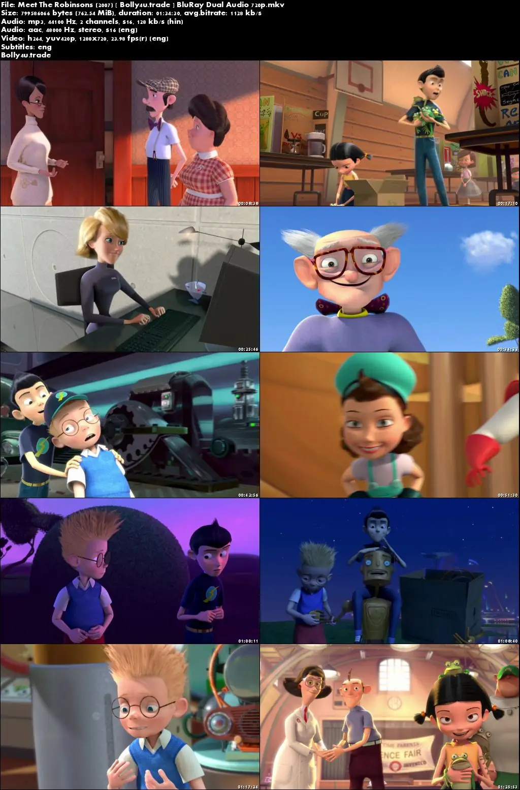 Meet The Robinsons 2007 BluRay 300Mb Hindi Dual Audio 480p Download