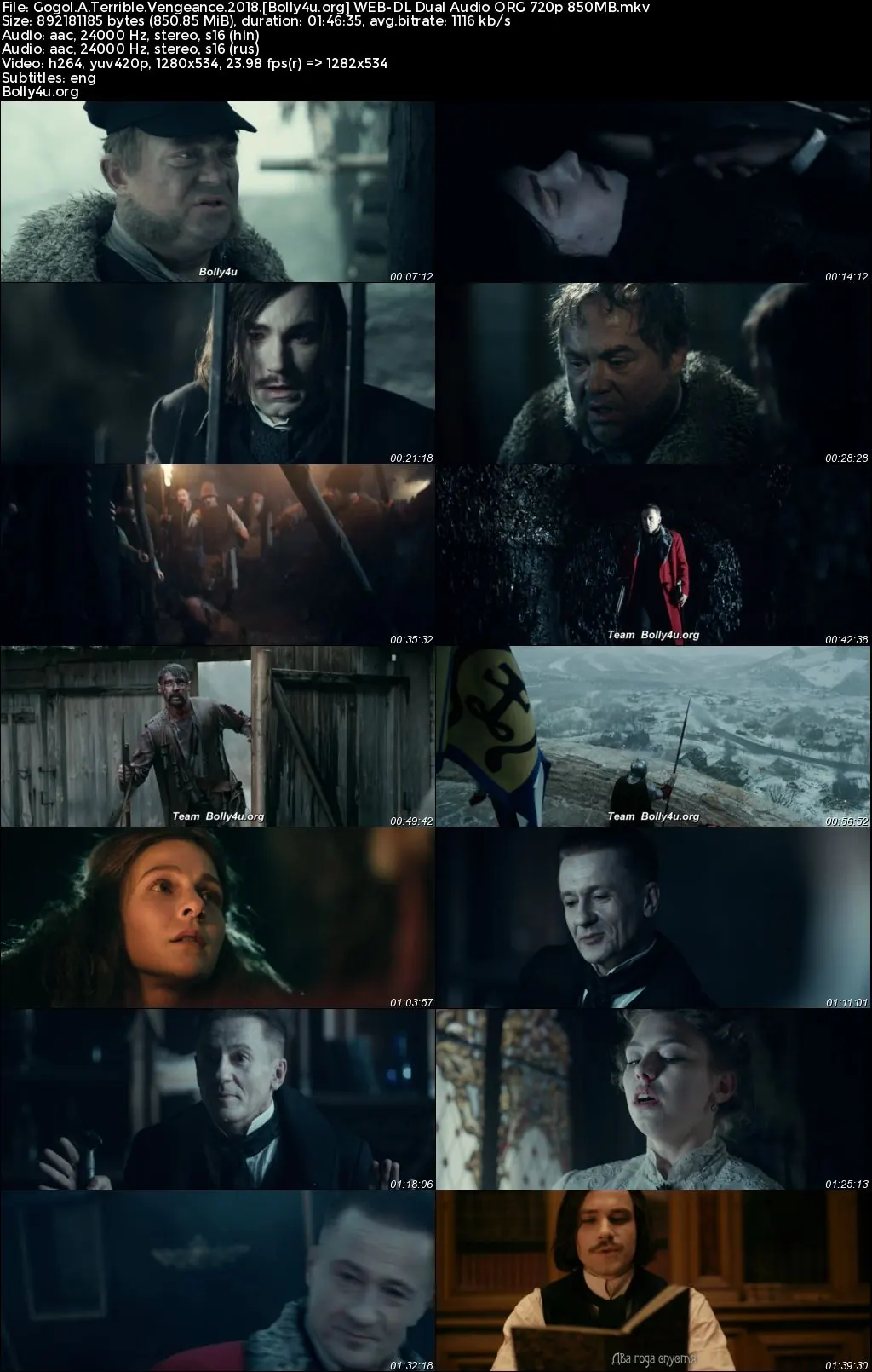 Gogol A Terrible Vengeance 2018 WEB-DL Hindi Dual Audio ORG Full Movie Download 1080p  720p  480p