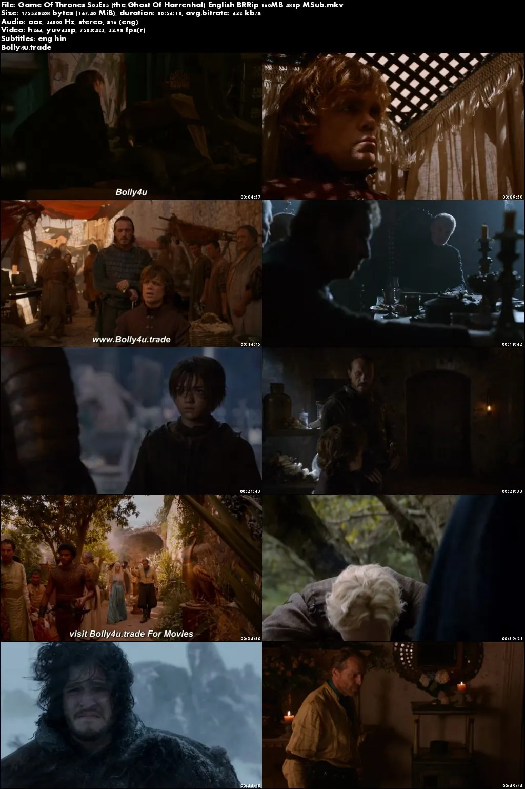 Game Of Thrones S02E05 BRRip 160MB English 480p Hindi Eng MSub Download Game Of Thrones S02E05 BRRip 160MB English 480p Hindi Eng MSub Download