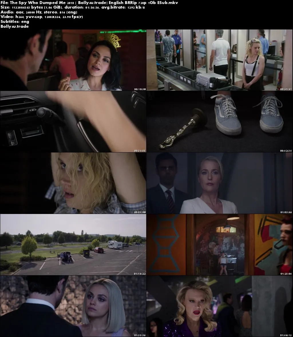 The Spy Who Dumped Me 2018 BRRip 1GB English 720p ESub Download The Spy Who Dumped Me 2018 BRRip 1GB English 720p ESub Download