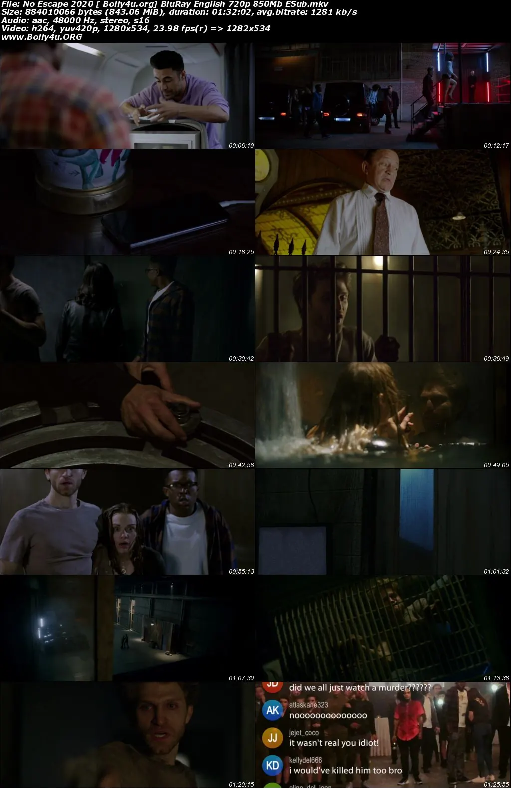 No Escape 2020 BluRay 300Mb English 480p ESub Download No Escape 2020 BluRay 300Mb English 480p ESub Download