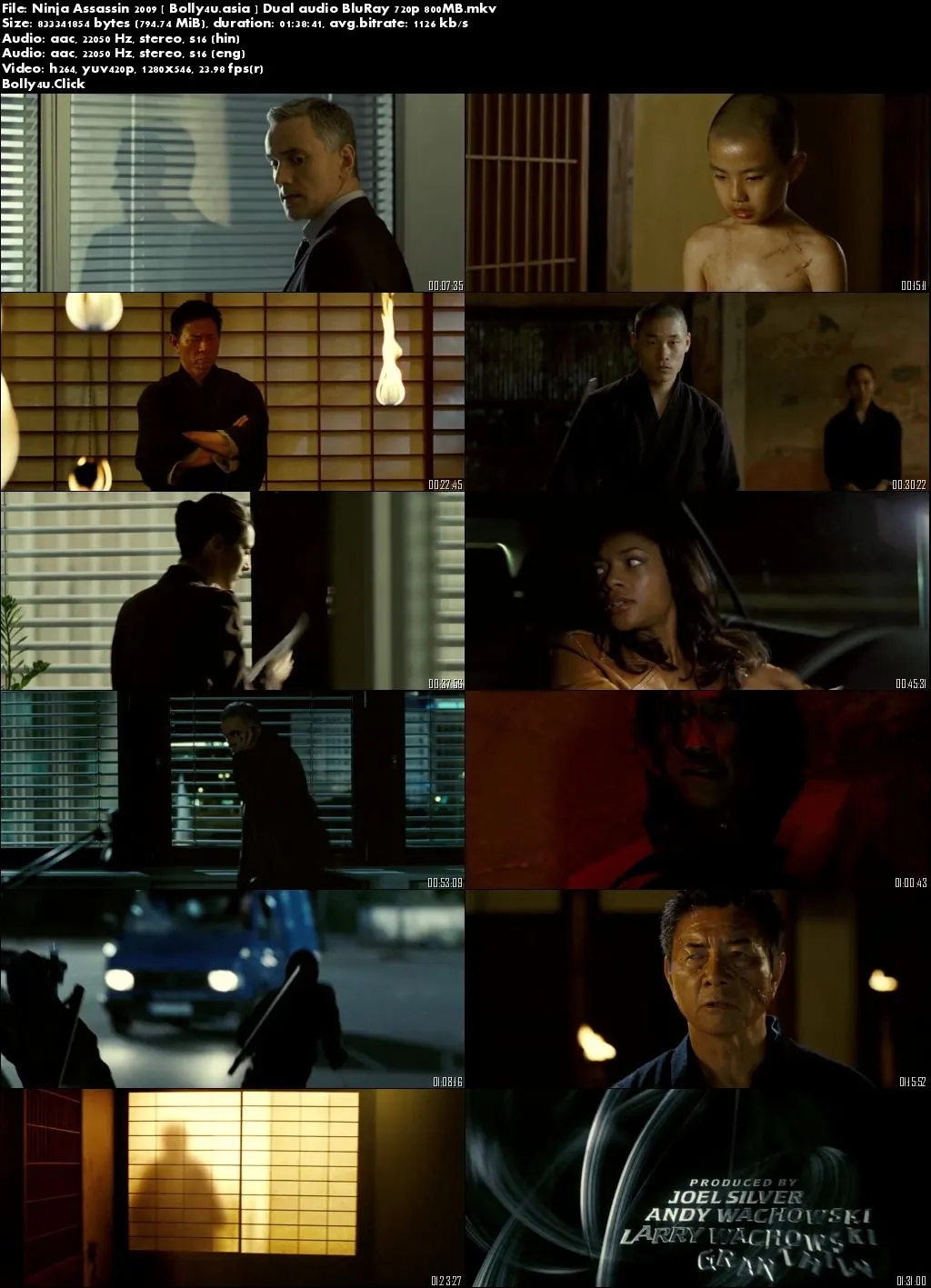 Ninja Assassin 2009 BRRip 800MB Hindi Dual Audio 720p Download Ninja Assassin 2009 BRRip 800MB Hindi Dual Audio 720p Download