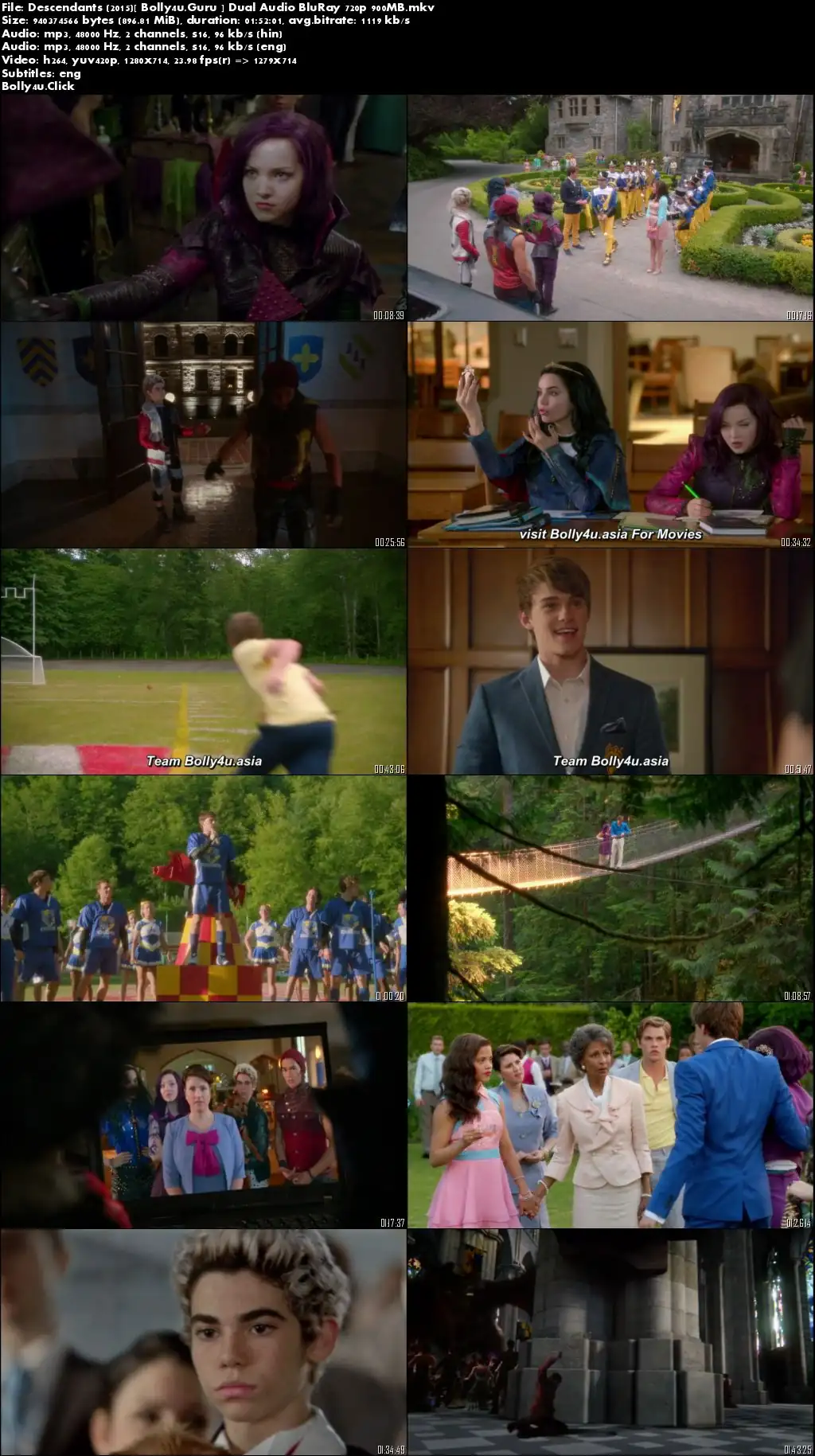 Descendants 2015 BluRay 900MB Hindi Dual Audio 720p Download