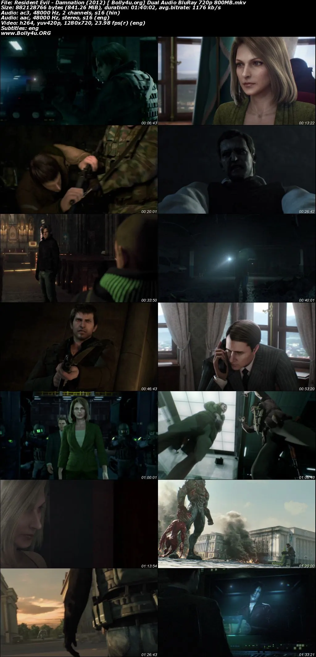Resident Evil Damnation 2012 BluRay 300Mb Hindi Dual Audio 480p Download Resident Evil Damnation 2012 BluRay 300Mb Hindi Dual Audio 480p Download
