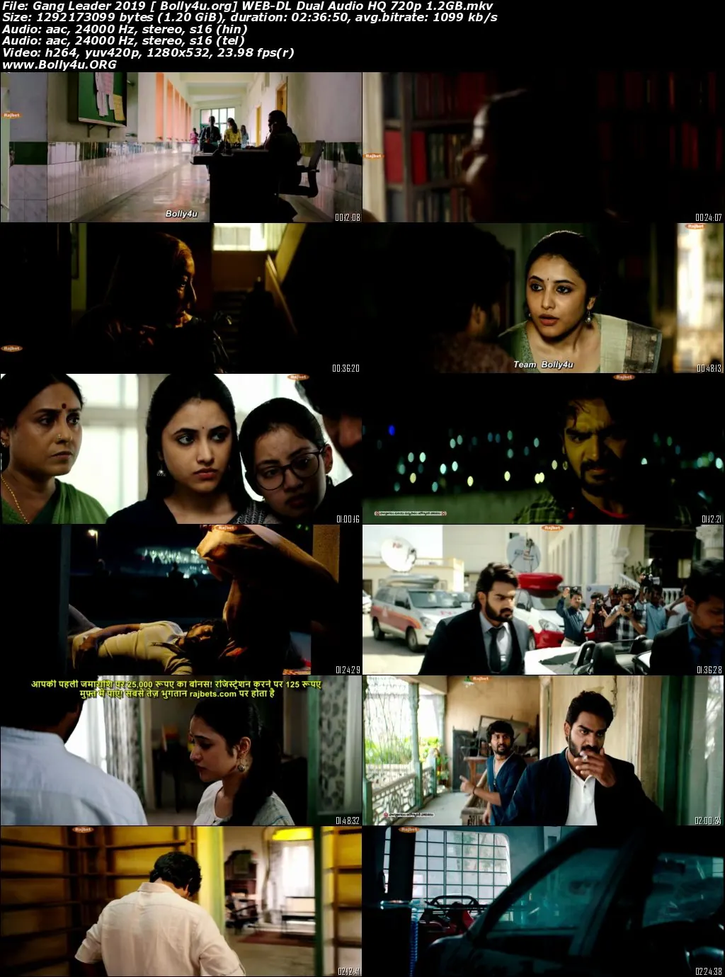 Gang Leader 2019 WEB-DL 450Mb Hindi HQ Dual Audio 480p Download