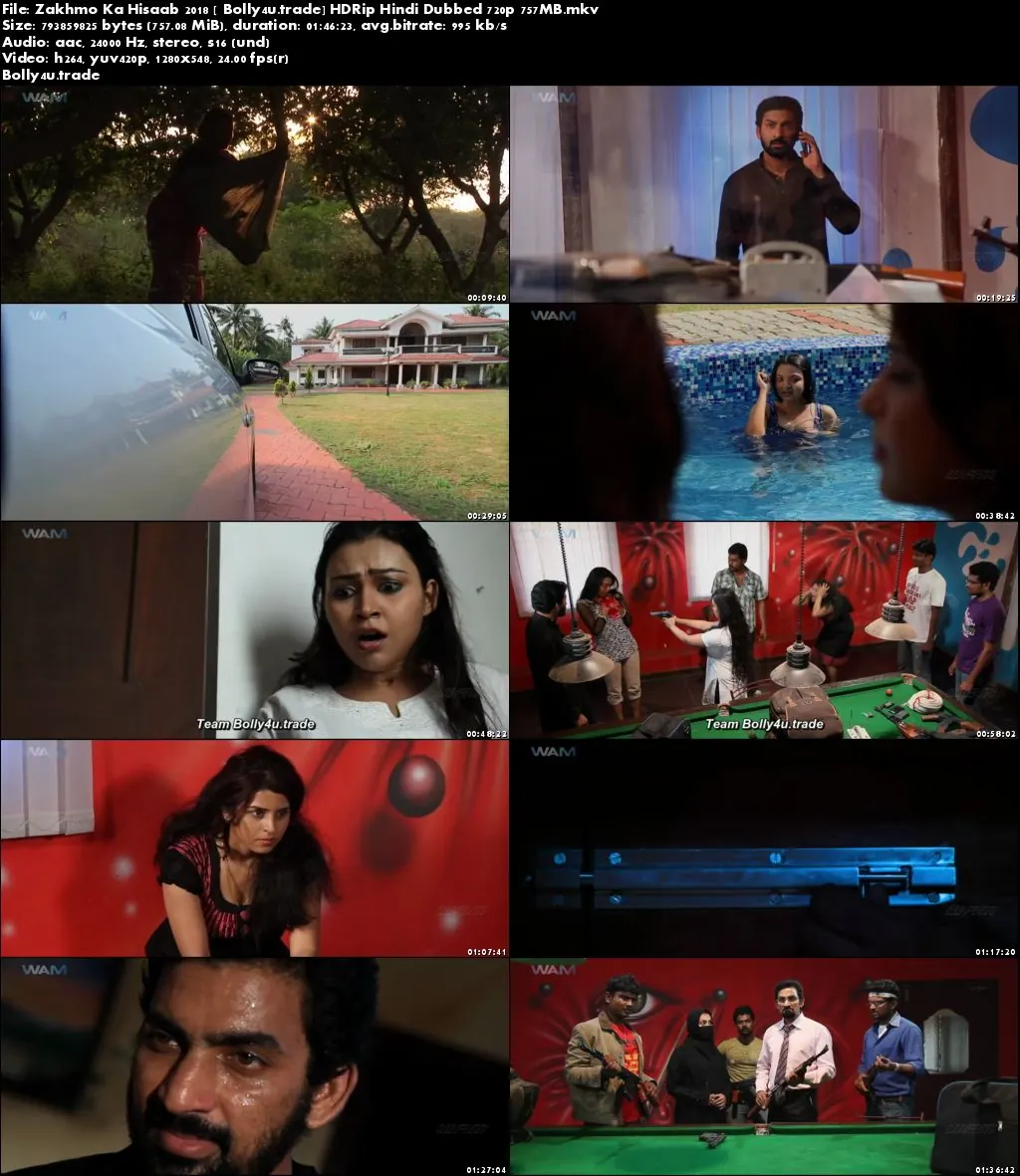  Zakhmo Ka Hisaab 2018 HDRip 300MB Hindi Dubbed 480p Download