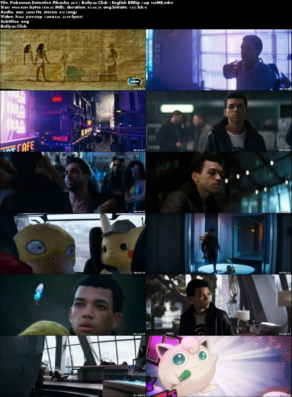 Pokemon Detective Pikachu 2019 BRRip 300Mb English 480p ESub Download