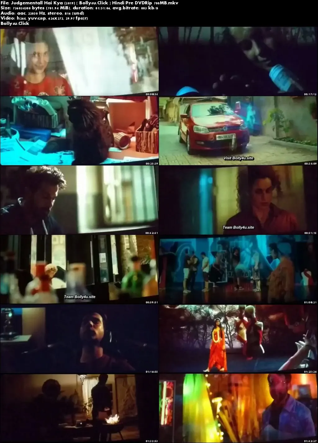 Judgementall Hai Kya 2019 Pre DVDRip 300MB Hindi Movie 480p Download