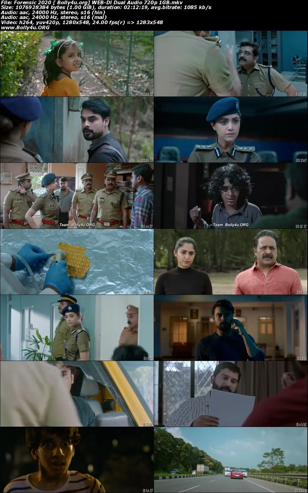 Forensic 2020 WEB-DL 450MB UNCUT Hindi Dual Audio 480p Download