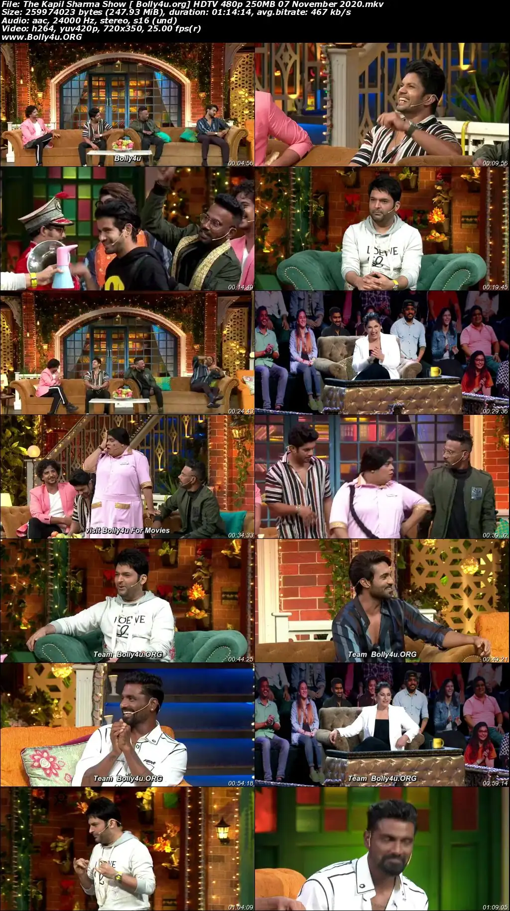 The Kapil Sharma Show HDTV 480p 250MB 07 November 2020 Download