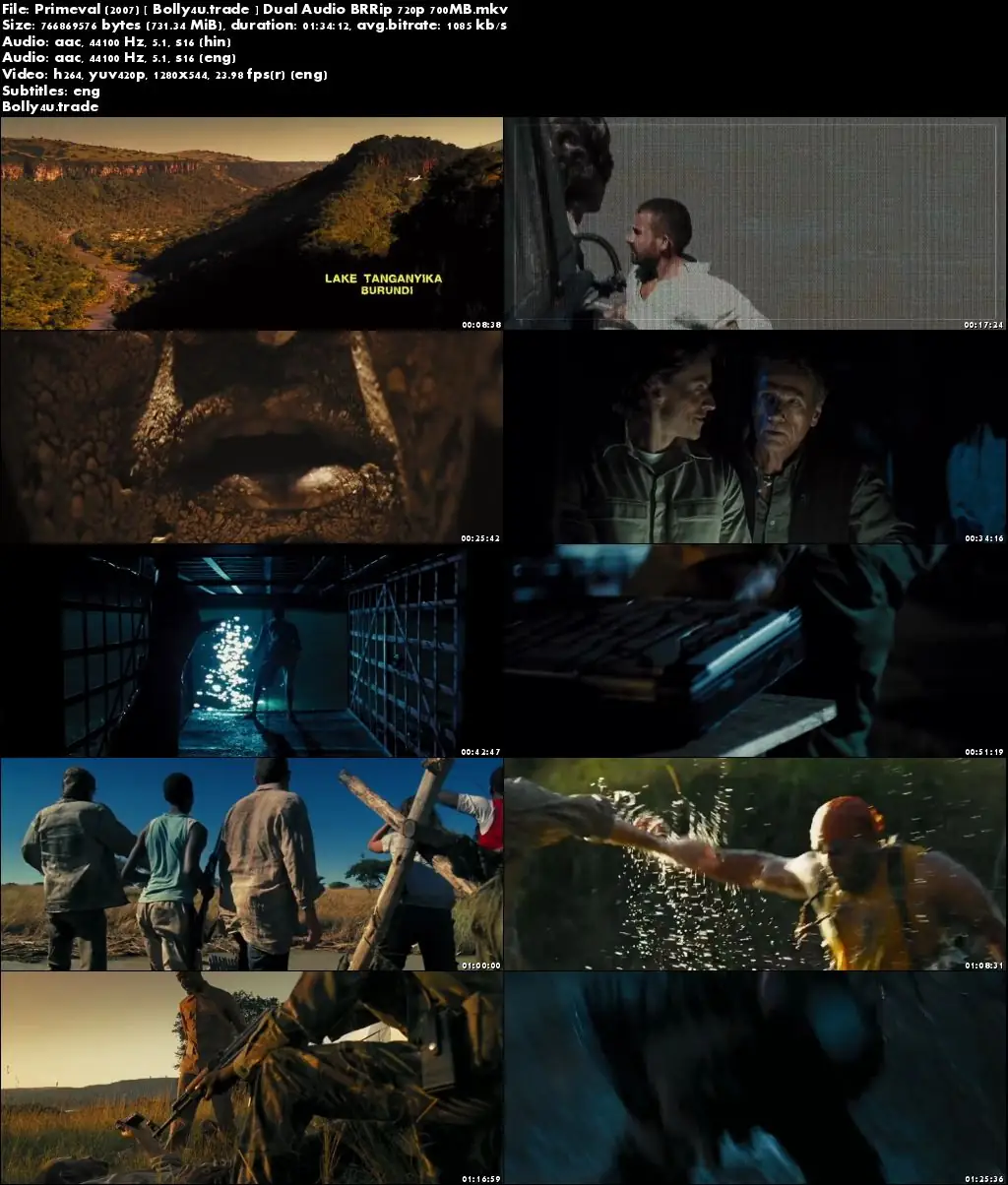 Primeval 2007 BRRip 700Mb Hindi Dual Audio 720p Download