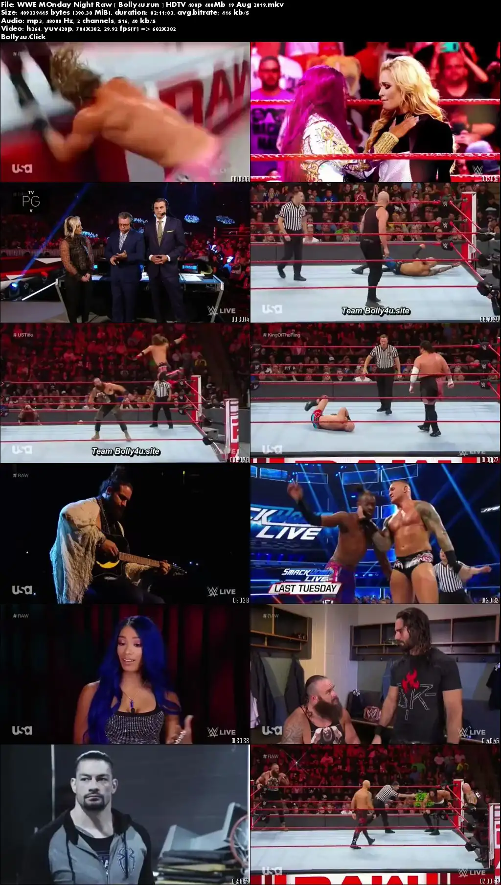 WWE Monday Night Raw HDTV 480p 400Mb 19 Aug 2019 Download WWE Monday Night Raw HDTV 480p 400Mb 19 Aug 2019 Download
