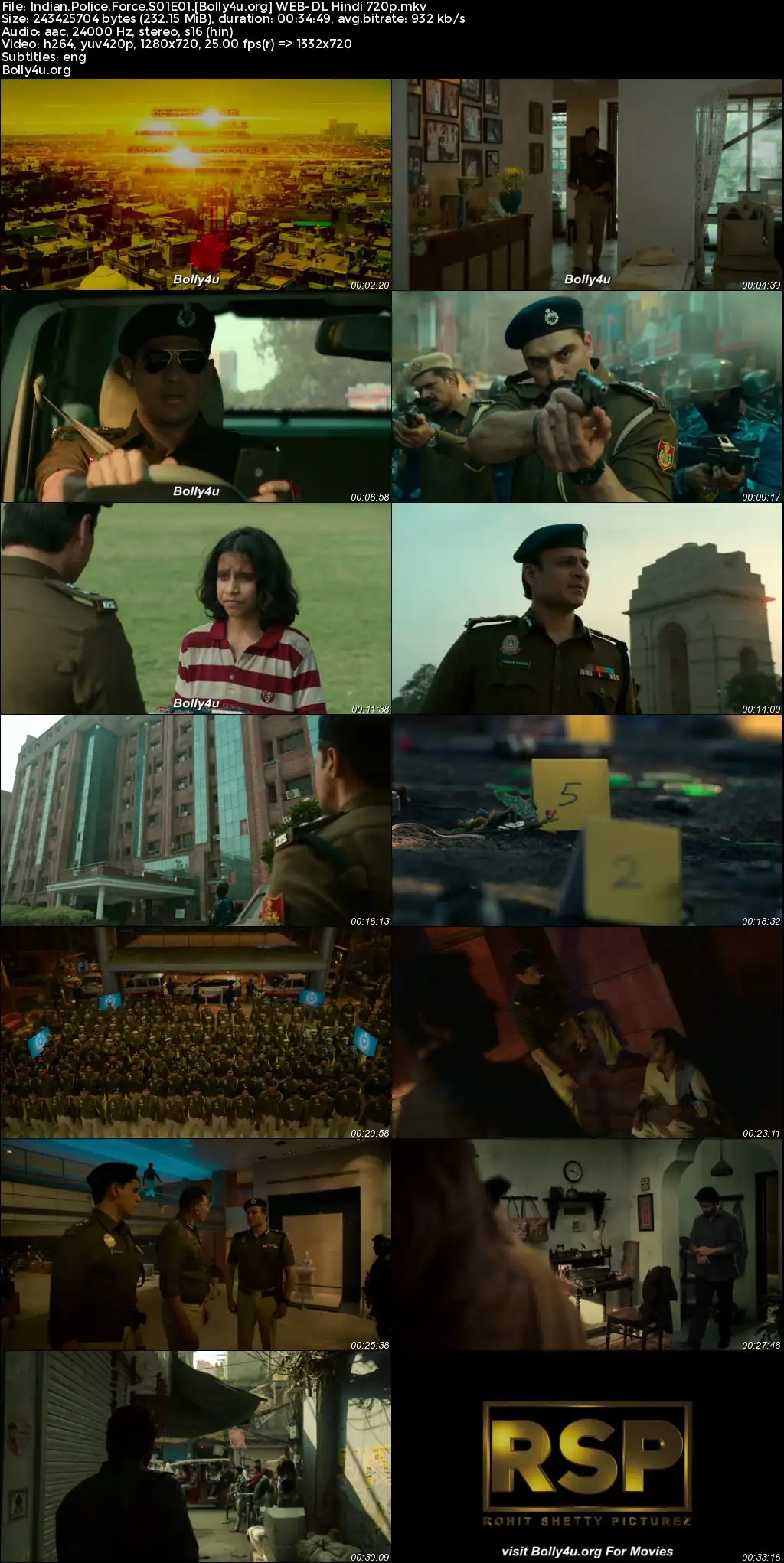 Indian Police Force 2024 WEB-DL Hindi S01 Complete Download 720p  480p