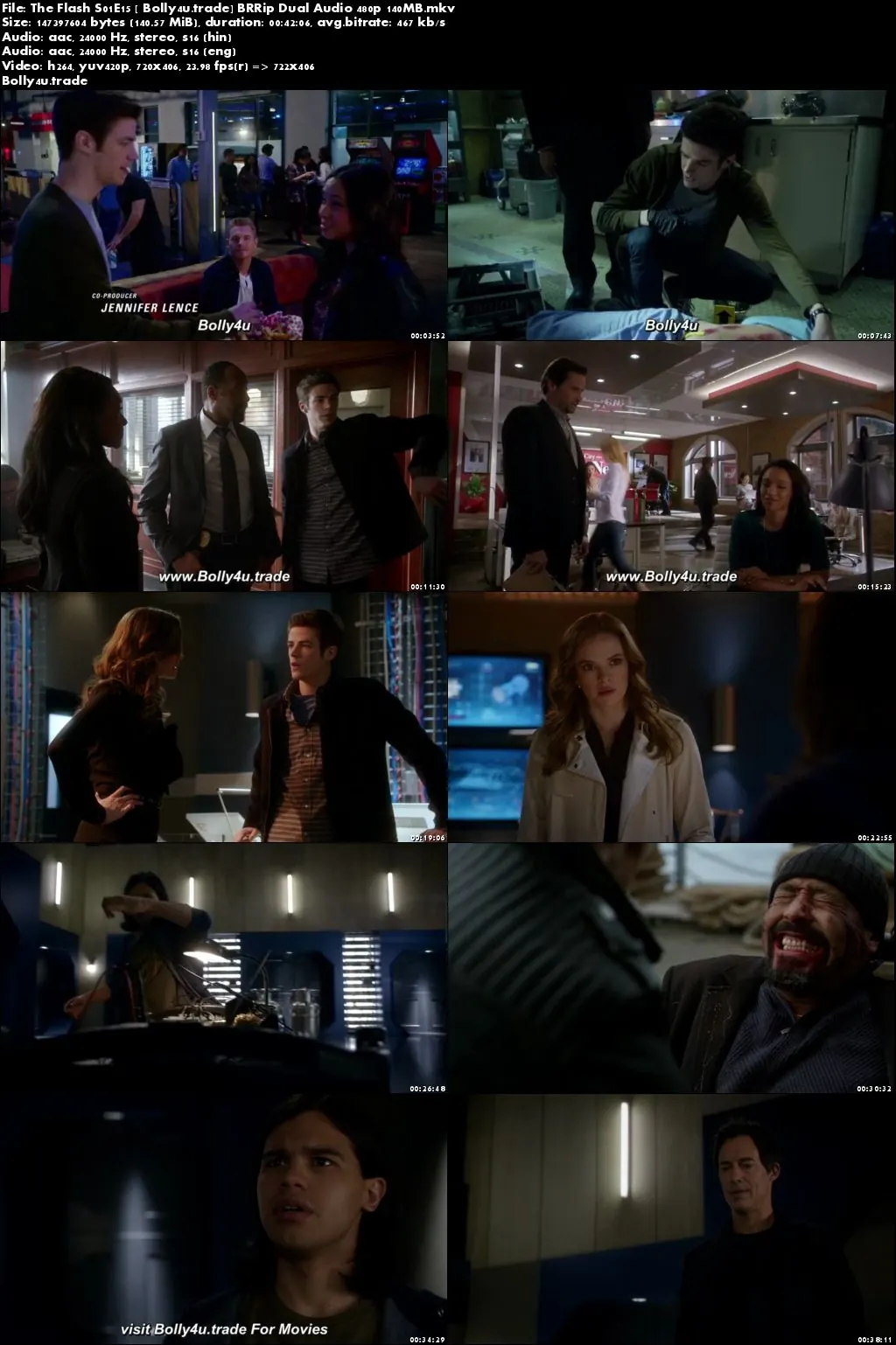 The Flash S01E15 BRRip 140MB Hindi Dual Audio 480p Download