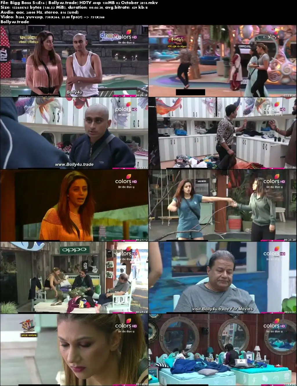 Bigg Boss S12E16 HDTV 480p 150MB 02 October 2018 Download Bigg Boss S12E16 HDTV 480p 150MB 02 October 2018 Download