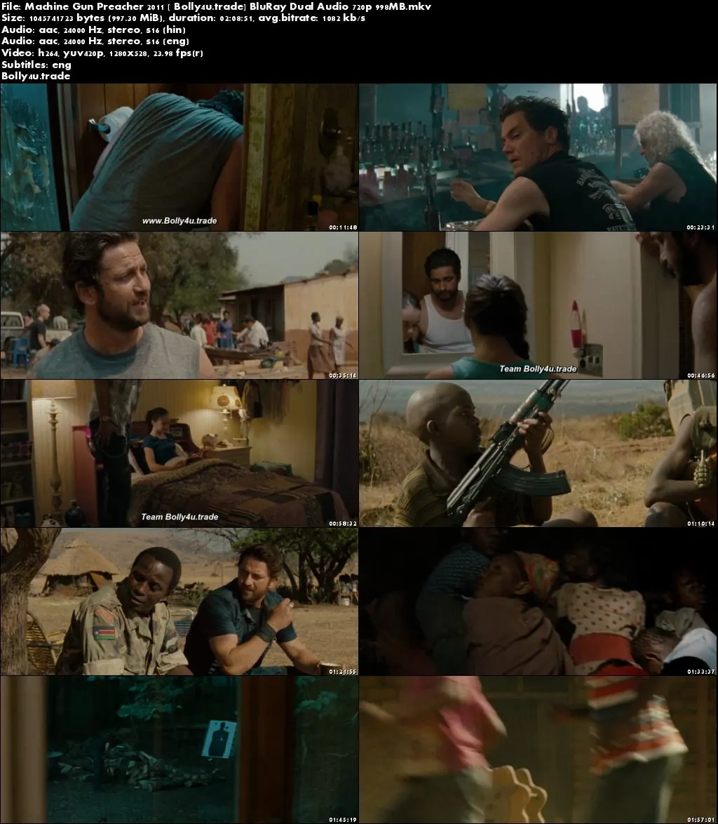 Machine Gun Preacher 2011 BluRay 400Mb Hindi Dual Audio 480p Download
