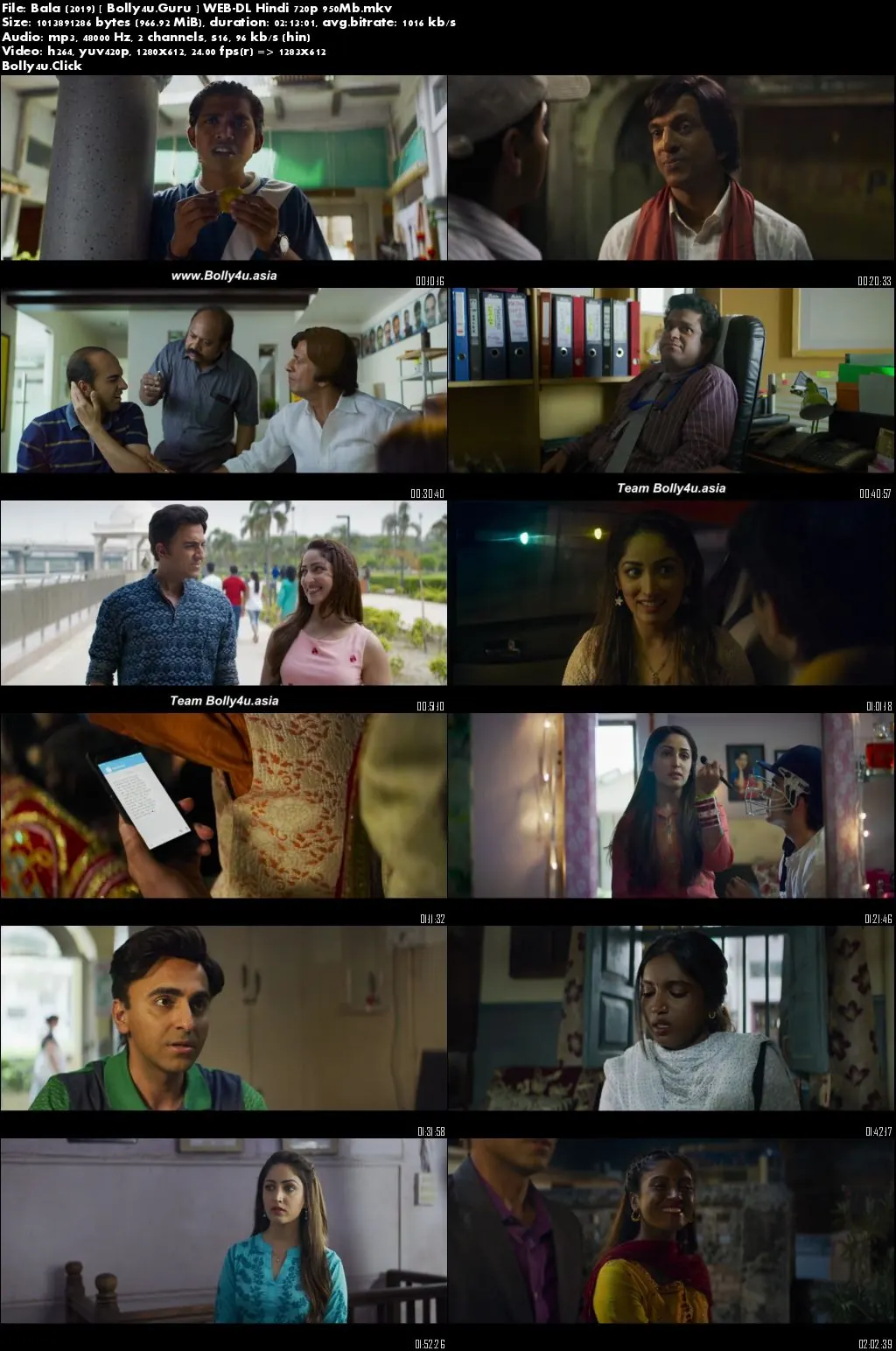 Bala 2019 WEB-DL 950Mb Full Hindi Movie Download 720p