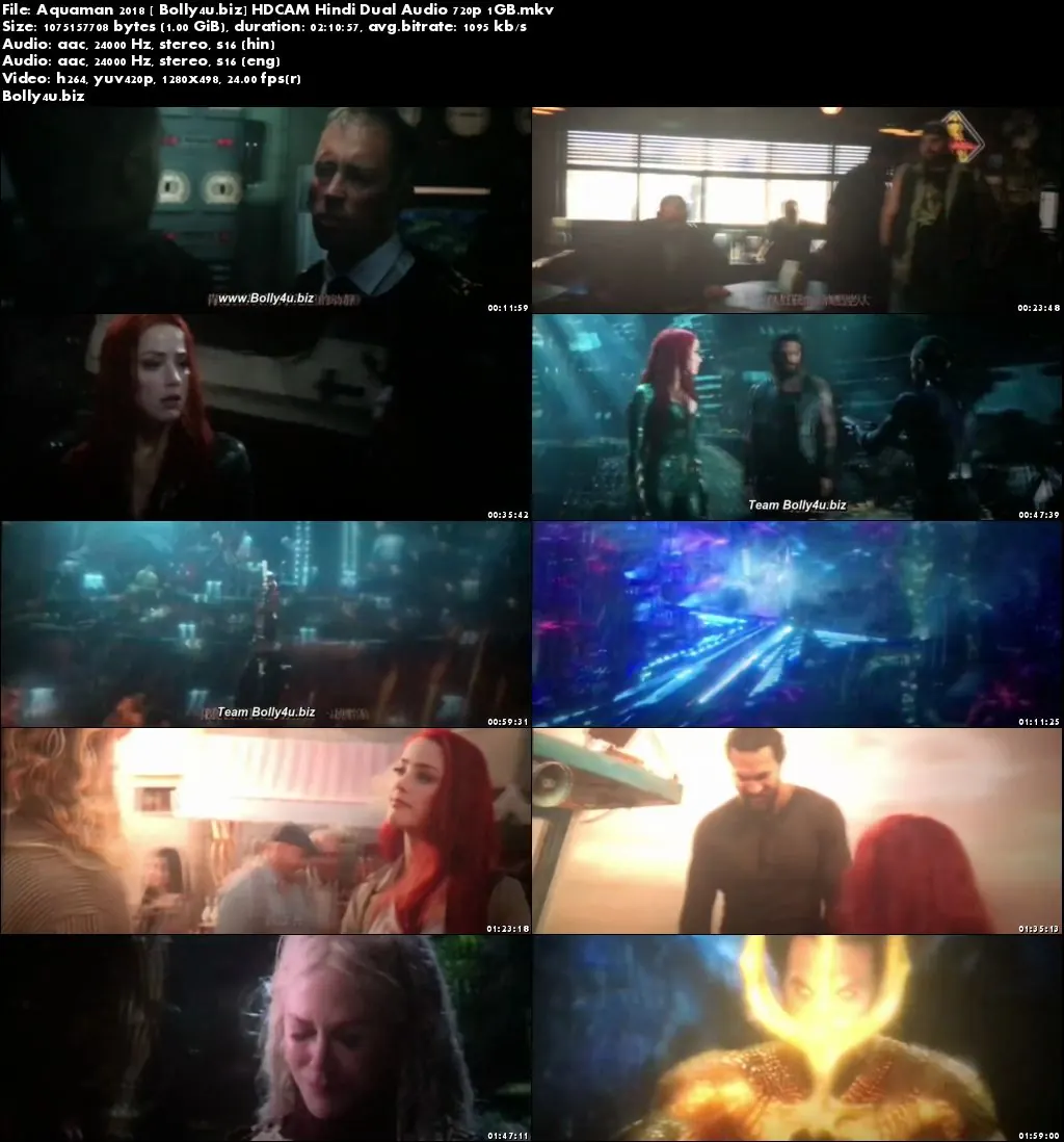 Aquaman 2018 HDCAM 300Mb Hindi Dual Audio 480p Download