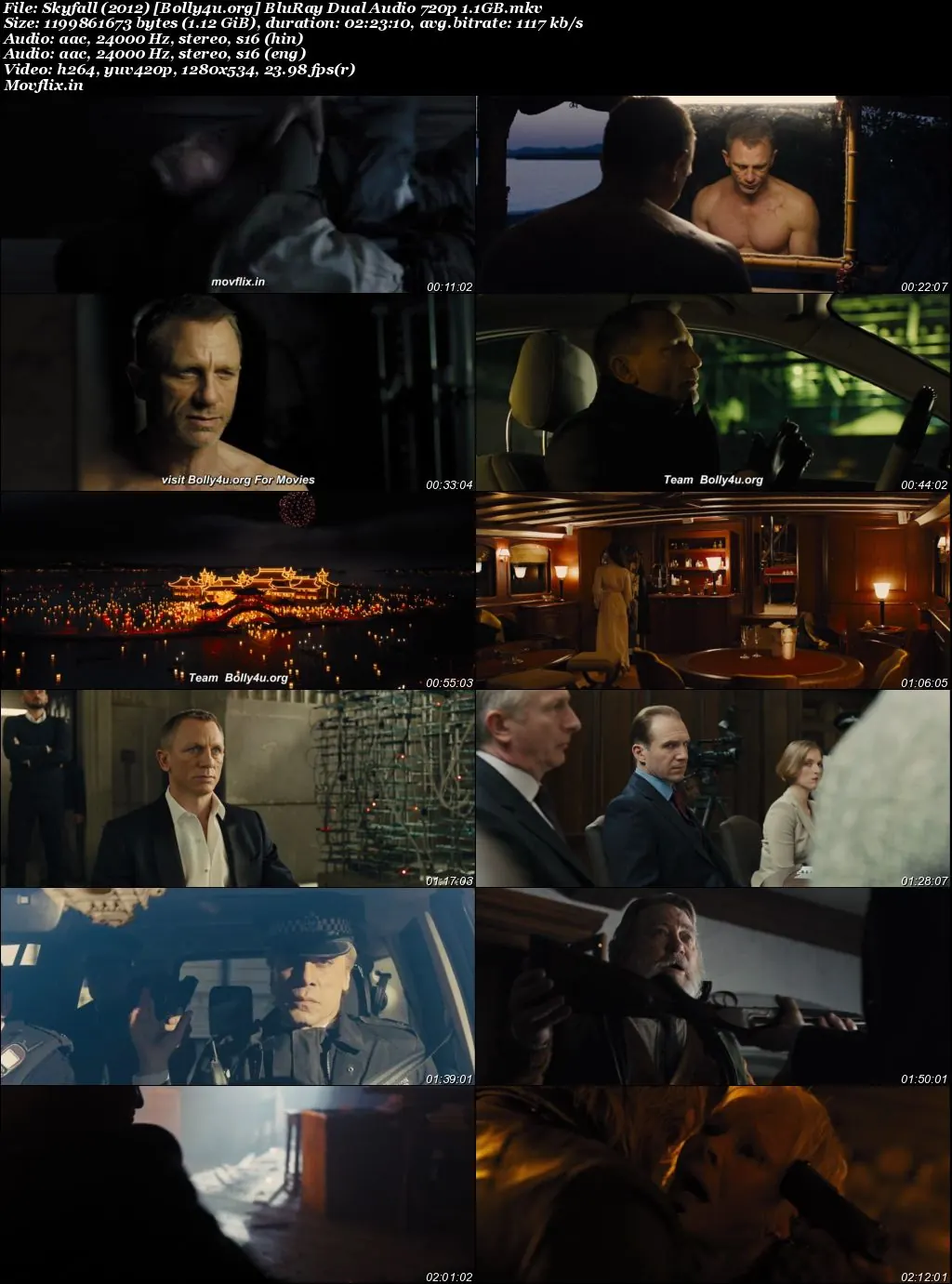 Skyfall 2012 BluRay Hindi Dual Audio ORG Full Movie Download 1080p  720p  480p
