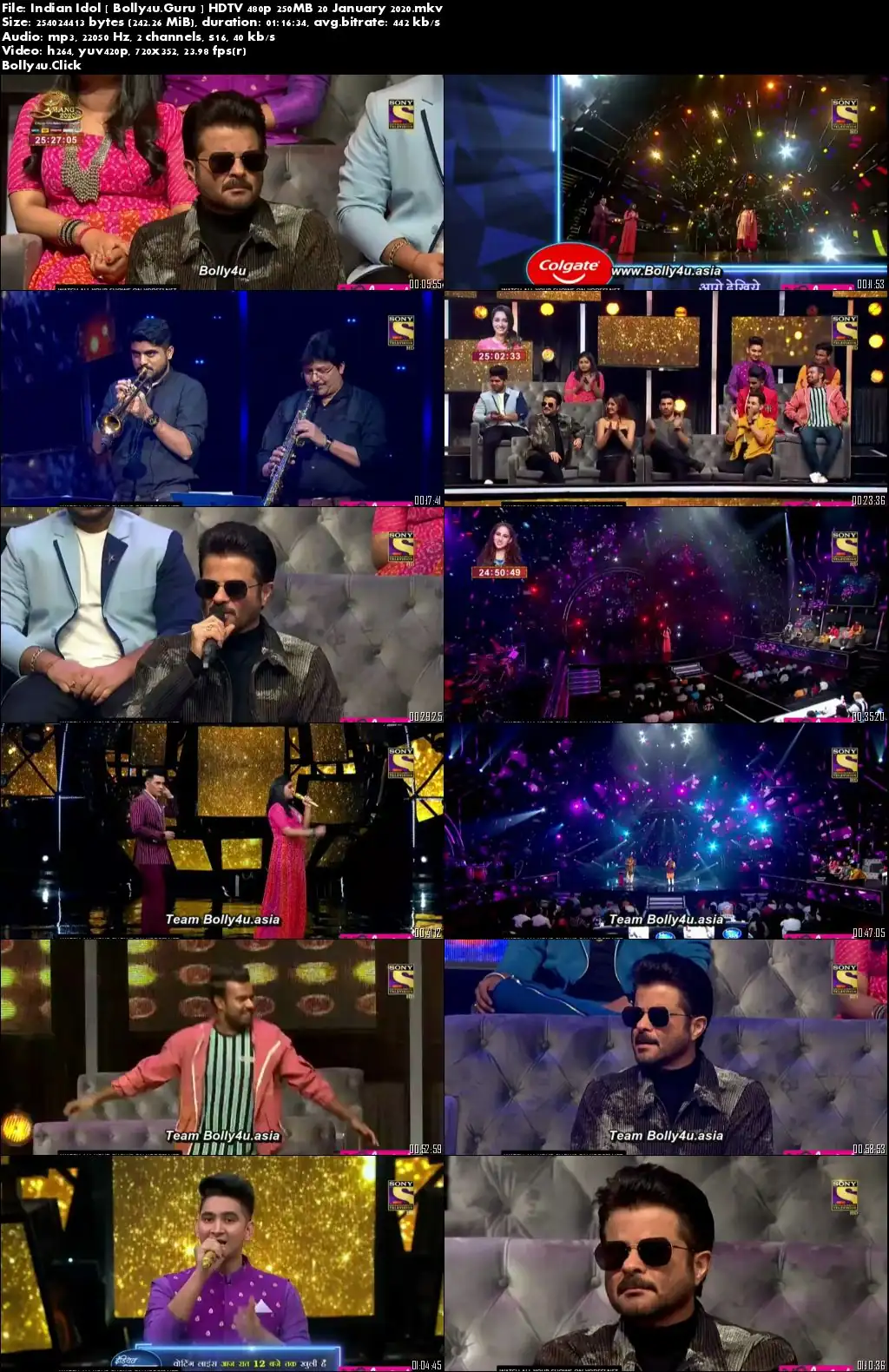 Indian Idol HDTV 480p 250MB 20 January 2020 Download Indian Idol HDTV 480p 250MB 20 January 2020 Download